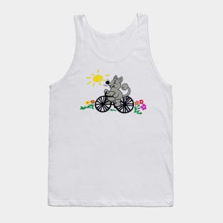 Rat riding bike Tank Top